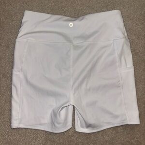 Reebok White Bike Shorts Performance Wear